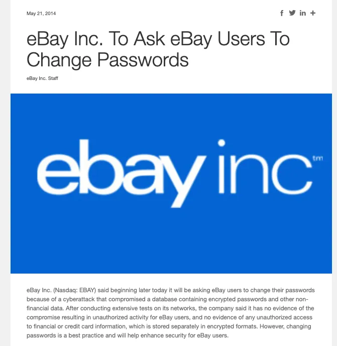 Inc. To Ask  Users To Change Passwords